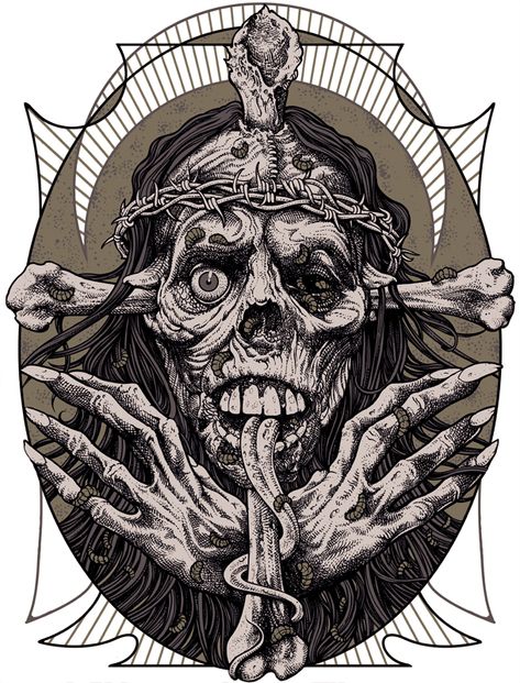 Florian Bertmer, Dark Artwork, Tshirt Printing Design, Horror Themes, Skeleton Art, Dark Art Illustrations, Scary Art, Skull Art, Metal Artwork