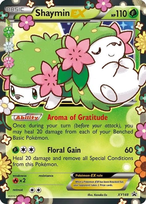 Shaymin EX - XY Promos - Pokemon Pockmon Card, Sylveon Pokemon Card, Pokemon Tcg Cards, Japanese Pokemon Cards, Pokemon Cards Collection, Cool Pokemon Cards, Animatronic Fnaf, Gotta Catch Them All, Type Pokemon