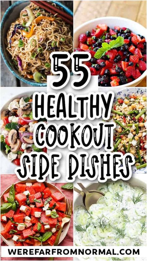 Burgers and hot dogs are an easy meal for any weeknight or cookout! While classic sides like macaroni salad are always healthy sides are also a great option! This list of 55 healthy sides for burgers and hot dogs has some great ideas for delicious sides for your next cookout! Healthy Sides For Burgers, Sides For Burgers, Healthy Hot Dog, Burger Sides, Burgers And Hot Dogs, Burger Side Dishes, Cookout Sides, Cookout Side Dishes, Delicious Sides