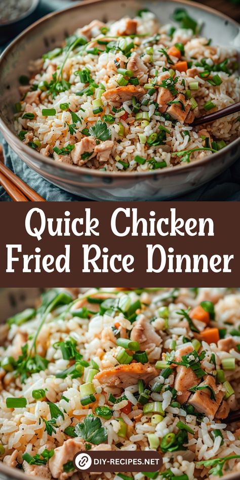 Try this Quick Chicken Fried Rice Dinner that’s ready in just 20 minutes! It’s a perfect option for busy weeknights and sure to be a family favorite. Fried Rice Dinner, Garlic Fried Chicken, Red Onion Recipes, Chicken Fried Rice Recipe, Rice Dinner, Perfect Chicken, Cooking White Rice, Quick Chicken, Chicken Fried Rice