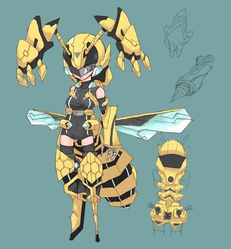 Bee Character, Concept Art Character, Insect Art, Robot Art, Robot Concept Art, Creature Concept, Character Design References, Character Creation, Fantasy Character Design