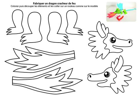 Fabriquer un dragon cracheur de feu - Activités manuelles pour les enfants Chinese New Year Dragon, Dragon Crafts, Christmas Villages, Chinese New Year, Scotch, Crafts For Kids, Halloween, Christmas, Quick Saves