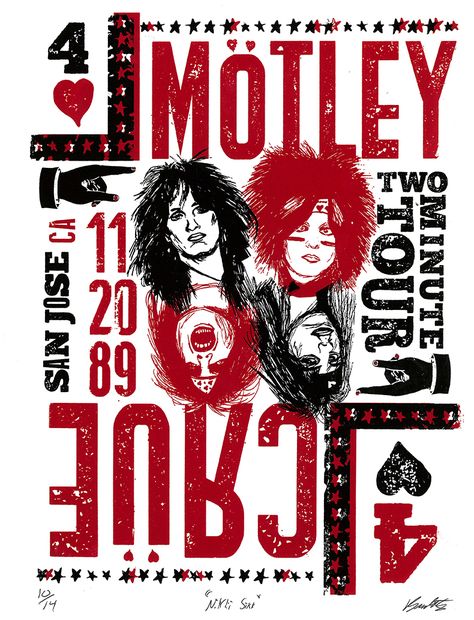 Mötley Crüe Gig Poster on Behance Montly Crue Poster, Mötley Crüe Poster, Motley Crue Logo, Acdc Albums, Motley Crue Poster, Motley Crue Concert, Vintage Band Posters, Motley Crue Nikki Sixx, Motley Crüe