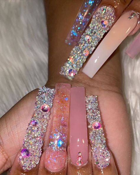 Nails by @jimmikalashun 💅🏽 on Instagram: “Birthday Freestyle🌸🌸💎🥰#nailsbyjlashun #nails #birmingham #birminghamal #birminghamalnails #birminghamnailtech #montgomerynailtech…” Pisces Birthday, Long Acrylic Nail Designs, Drip Nails, Claw Nails, Glamour Nails, Exotic Nails, Long Acrylic Nails Coffin, Acrylic Nails Coffin Pink, Long Square Acrylic Nails