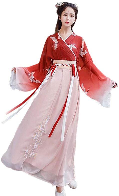 Chinese Attire Traditional Dresses, Chinese Costume Women, Ancient Japanese Clothing, Fire Bender, Chinese Lady, Chinese Female, Chinese Costume, Hanfu Dress, Chinese Hanfu