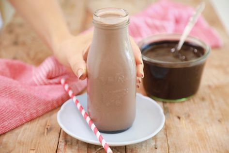 Homemade Chocolate Milk Recipe - Gemma’s Bigger Bolder Baking Nesquik Recipes, Chocolate Milk Recipe, Chocolate Syrup Recipes, Homemade Chocolate Syrup, Milk Chocolate Recipes, Bigger Bolder Baking, Syrup Recipe, Chocolate Syrup, Milk Recipes