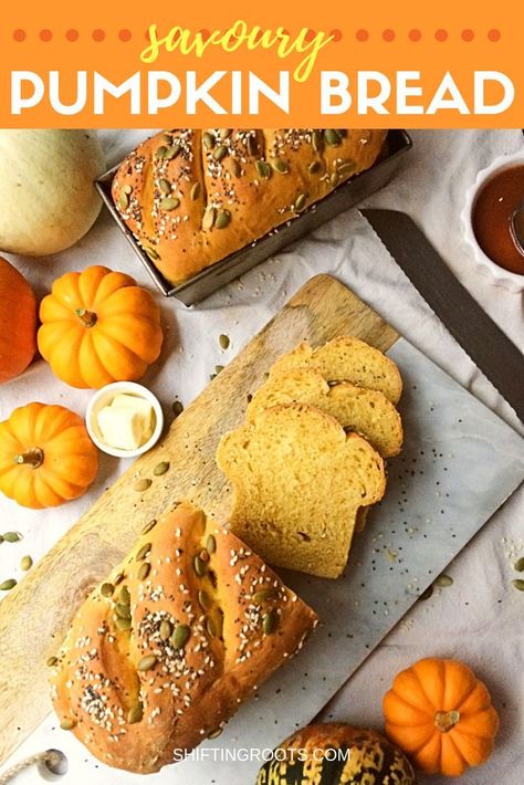 Try this delicious made from scratch savoury pumpkin bread as a sandwich bread, as toast, or made into dinner rolls.  It's an easy healthy recipe made with yeast that your family, and even your kids, is sure to love. #pumpkin #bread #recipe #easy #healthy #dinnerrolls #baking #fall #autumn #fromscratch #Thanksgiving Vegetable Container Garden, Pumpkin Bread Recipe Easy, Baking Fall, Savory Pumpkin, Moist Pumpkin Bread, Pumpkin Recipes Easy, Pumpkin Bread Recipe, Quick Bread Recipes, Bread Recipes Sweet