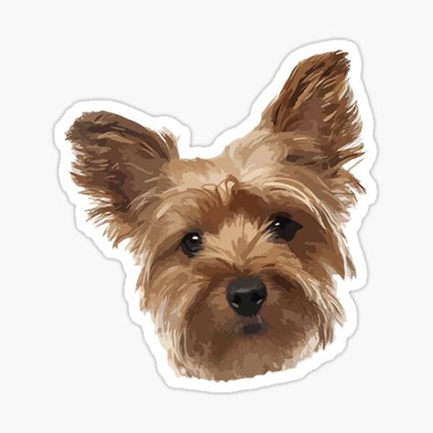 York Terrier, Pet Stickers, Yorkie Terrier, Yorkie Dogs, Scrapbook Printables, Cartoon Stickers, Dog Stickers, Animal Stickers, Terrier Dog