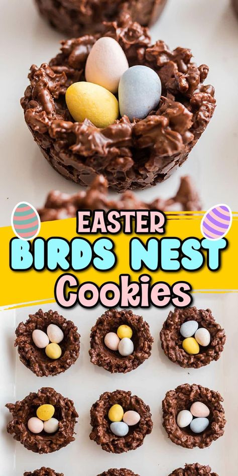 Easter Birds Nest, Easter Deserts, Easy Easter Treats, Easter Party Food, Easy Easter Desserts, Easter Dishes, Easter Snacks, Easter Sweets, Bird Nests