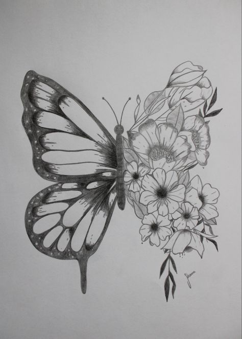 pencil drawing Pencil Art Drawings Butterfly, Butterfly Drawing Pencil, Butterfly Pencil Drawing, Pencil Drawing Pictures, Butterfly Drawings, Easy Cartoon, Butterfly Sketch, Wall Drawings, Art 101