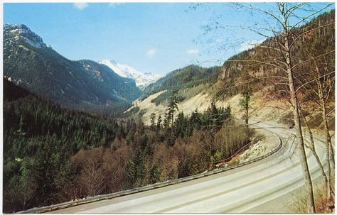 U.S. Highway 10 across Snoqualmie Pass, Washington State, 1950s - Ellensburg Heritage - Washington Rural Heritage Eastern Washington, Cascade Mountains, Washington State, The East, Washington, Road, History, 10 Things, Quick Saves