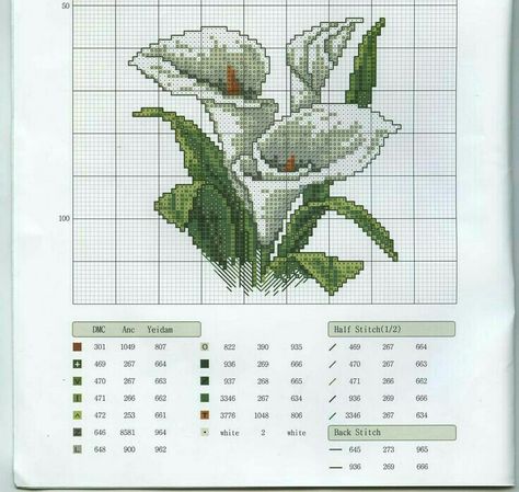 O.o Lily Cross Stitch, Cross Stitch Silhouette, Cross Stitch Patterns Flowers, Cross Stitch Flowers, Calla Lily, Pixel Art, Le Point, Crochet Projects, Cross Stitch Patterns