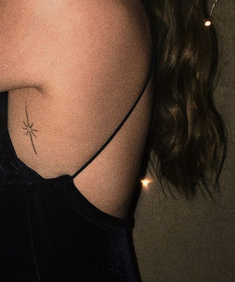 8 Pointed Star Tattoo Bryce, Rib Star Tattoo, Star Rib Tattoo, North Star Tattoo, North Star Tattoos, Ribcage Tattoo, Star Tattoo, Collar Bone Tattoo, Rib Tattoo