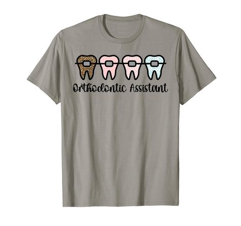 PRICES MAY VARY. Awesome orthodontic assistant idea for proud orthodontist assistants. Cute choice to show appreciation to the best orthodontic assistant. Great for an orthodontic assistant squad. Lightweight, Classic fit, Double-needle sleeve and bottom hem Orthodontist Assistant, Orthodontic Assistant, Show Appreciation, Braces, Branded T Shirts, Top Styles, Fashion Branding, Cricut, T Shirts