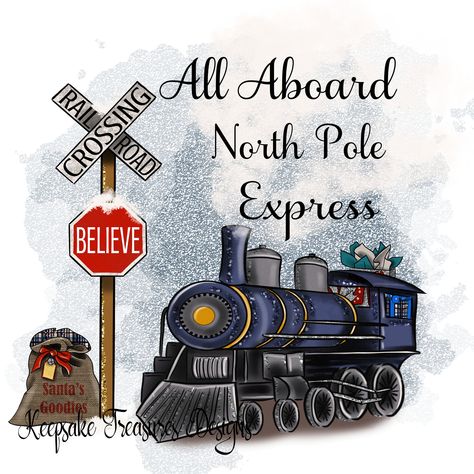 Polar Express Theme, Polar Express Train, North Pole Express, Holiday Train, Wreath Project, Winter Signs, School Decor, Merry Christmas Sign, Christmas Train