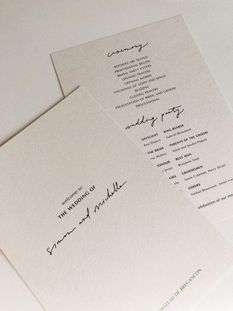 Minimalist Wedding Program, Wedding Invite Simple, Minimalist Wedding Stationery, Velum Wedding Invite, Minimalist Wedding Invite, Natural Wedding Invites, Wedding Inventations, Simple Wedding Programs, Minimalistic Wedding Invitations