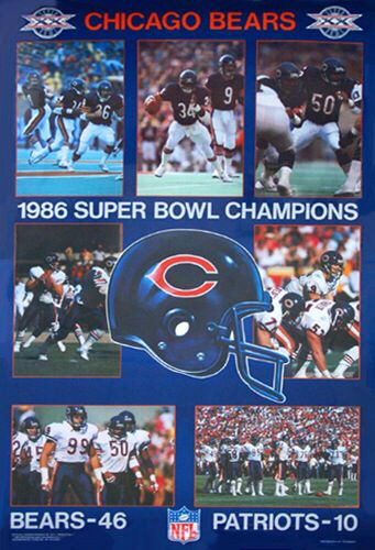 18-1 Greatest Season Ever! BearDown! 1985 Chicago Bears, Chicago Bears Wallpaper, Poster Company, Chicago Life, Chicago Bears Pictures, Jim Mcmahon, Action Poster, Bears Pictures, Chicago Bears Football