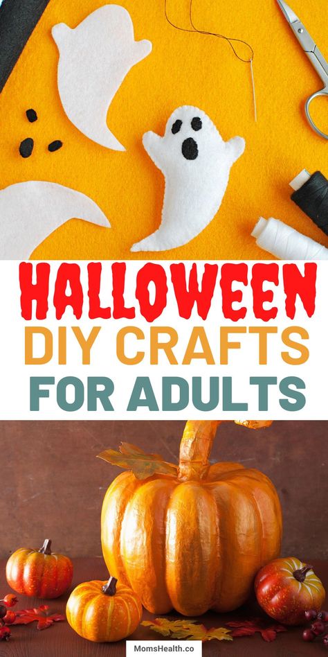 Need some spooky decor for your Halloween party? Here are 15 fun DIY Halloween crafts you can do that are perfect for adults! #halloween #halloweendiy #halloweencrafts Simple Halloween Crafts For Adults, Halloween Craft Ideas For Adults, Halloween Crafts For Seniors, Halloween Crafts For Girls, Halloween Crafts For Adults Diy, Adult Halloween Crafts, Halloween Crafts For Adults, Crafts Adults, Diy Halloween Crafts