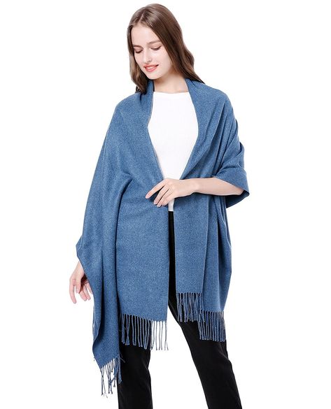 Cashmere Virgin Wool Thick Pashmina Scarf Soft Warm Long Shawl Scarves Wrap /Gift Box - Denim Blue - CB185M2Z9Y7 - Scarves & Wraps, Cold Weather Scarves & Wraps  #Scarves #Wraps #fashionscarves #fashionwomen #outfits #Cold Weather Scarves & Wraps Korean Winter, Outfits Cold, Long Shawl, Wrap Gift, Stole Scarf, Designer Scarves, Pashmina Scarf, Scarf Men, Cashmere Wool