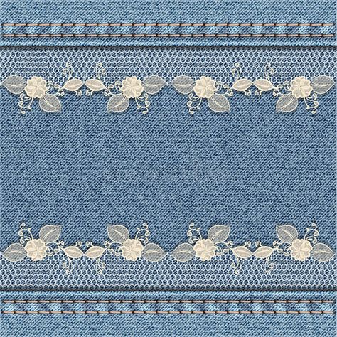 Denim Background, Denim Texture, Borders And Frames, Digital Print Fabric, Decoupage Paper, Floral Background, Writing Paper, Paper Background, Vector Background