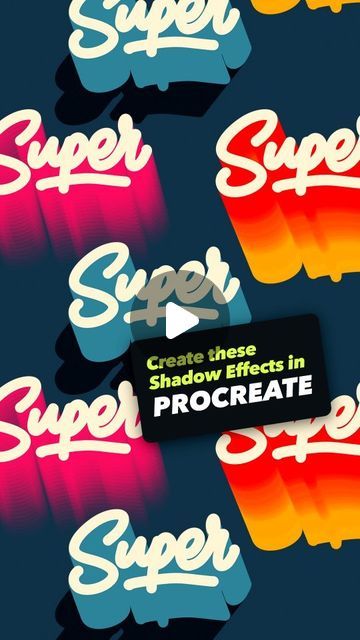 Shadows In Procreate, Shadow In Procreate, Super Shadow, Lettering Procreate, Procreate Tutorials, Pro Create, Procreate Ipad Tutorials, Secondary Colour, Ipad Tutorials