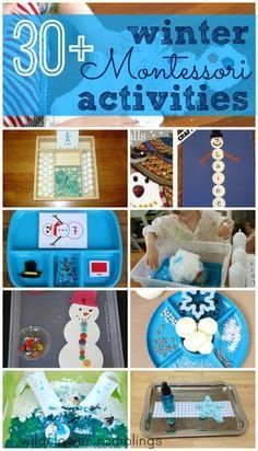 Montessori Winter Activities - Wildflower Ramblings Montessori Winter Activities, Montessori Practical Life, Winter Kindergarten, Winter Activities For Kids, Montessori Preschool, Montessori Ideas, Winter Preschool, Winter Crafts For Kids, Montessori Toddler