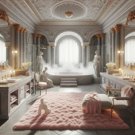 80s Interior Design, Home Spa Room, Pink Bedroom Design, Floor Bloxburg, Luxury Room Bedroom, Diy House Plans, House Floor Design, Layout Bloxburg, Interiors Dream