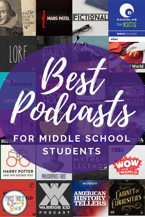 Ultimate List of Podcasts That Middle Schoolers Surprisingly Love - Trying to find the best podcasts for teens? Look no further! This is the list of the best podcasts for middle schoolers. #middleschool #podcasts #ELA #edtech #highschool Teen Apps, Podcasts For Teens, Growth Mindset Videos, Media Literacy Lessons, Elementary Technology, High School Reading, Middle School Libraries, Best Podcasts, Critical Reading