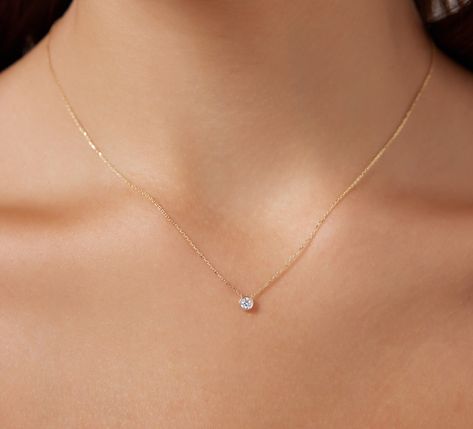 Buy 14K Solid Yellow Gold Solitaire Diamond Necklace for only $168.3 at LTB Jewelry! Free Shipping. Buy Now Pay Later in 6 Terms. Small Diamond Necklace, Single Diamond Necklace, Solitaire Diamond Necklace, Diamond Necklace Simple, Classy Minimalist, Yellow Gold Solitaire, Bezel Necklace, Solitaire Necklace, Heart Necklace Diamond