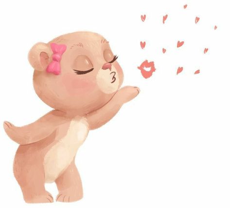 Blowing Kisses Picture, Funny Cartoon Photos, Valentine Cartoon, Express Feelings, Hugs And Kisses Quotes, Teddy Bear Images, Blowing Kisses, Happy Valentines Day Images, Animated Emoticons