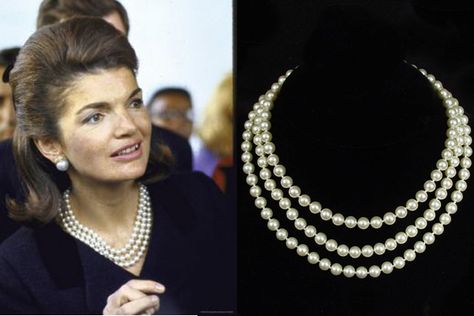 Jackie Kennedy's Jewelry| Retro Gran Three Strand Pearl Necklace, Choker Pendant, Original Jewelry, Faux Pearl Necklace, Wedding Earrings, Costume Jewelry, Faux Pearl, Bridal Jewelry, Wedding Jewelry