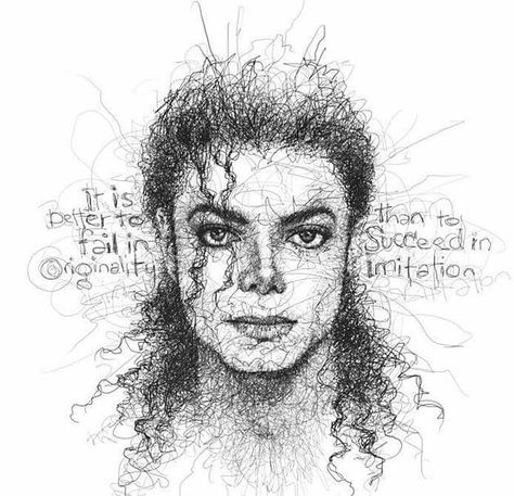 Vince Low, Pencil Drawing Ideas, Michael Jackson Drawings, Scribble Drawing, Michael Jackson Art, Scribble Art, Face Sketch, Art Drawings Sketches, Pencil Drawing