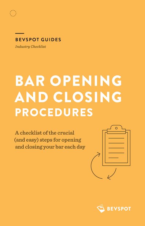 Resources - BevSpot How To Start A Bar Business, Starting A Bar Business, Bartender 101, Opening A Bar, Closing Checklist, Bar Promotion, Bartending 101, Restaurant Tips, Restaurant Trends