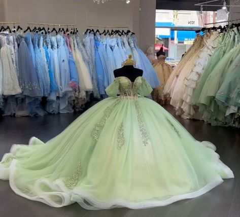 Princess In The Frog Wedding Dress, Princess Tiana Themed Dress, Tiana Quinceanera Themes Dress, Forest Theme Quinceanera Dress, Princess Tiana Quinceanera Theme, Princess And The Frog Wedding Dress, Tinkerbell Quinceanera Theme, Princess Tiana Sweet 16 Ideas, Tiana Wedding Dress