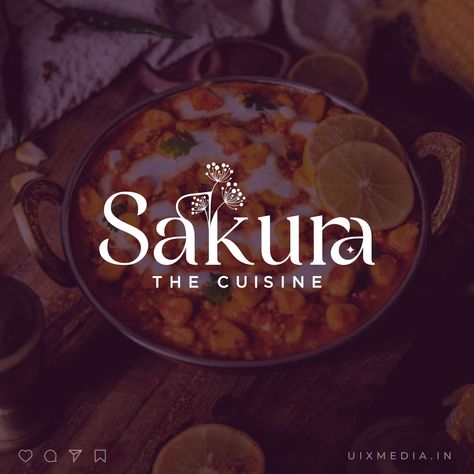 SAKURA THE CUISINE --- A Indian Cuisine restaurent logo design by @Uixmedia.in . If you're interested, feel free to send us a direct message and we'll be happy to assist you. What do you think? What do you think about this awesome Concept? Let me know your thoughts in the comments! Have a great day y'all.. ➡ Pro design ➡ All formats ➡ Unlimited revisions ➡ Mockups ➡ Color options . #logo #design #graphicdesign #branding #logodesigner #art #logodesigns #graphicdesigner #logodesign #lo... India Restaurant Logo, Classy Restaurant Logo, Indian Restaurant Logo, Indian Logo Design, Restaurants Logo, Resturant Logo, Food Brand Logos, Restaurant Logos, Indian Logo