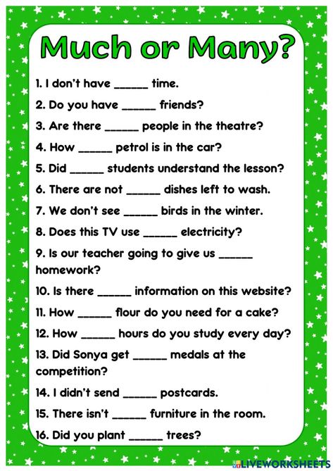 Esl Worksheets For Beginners, Simple Sentence, Uncountable Nouns, English Grammar Exercises, English Grammar For Kids, Grammar For Kids, English Teaching Materials, Grammar Exercises, English Exercises