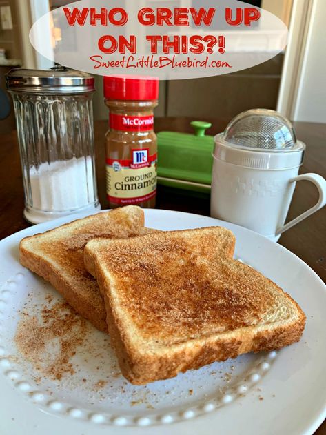 CINNAMON SUGAR TOAST (QUICK & EASY) - Sweet Little Bluebird Cinnamon Toast Recipe, Cinnamon Sugar Bread, Cinnamon Sugar Toast, Brunch Foods, Diy Cinnamon, Yummy Bites, Sugar Bread, Breakfast Board, Easy Budget