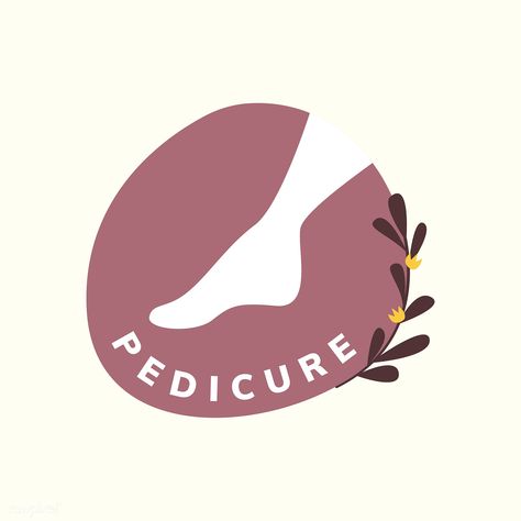 Manicure and pedicure salon logo | free image by rawpixel.com Spring Pedicure, Pedicure Designs Toenails, Summer Pedicure, French Pedicure, Nail Salon Design, Manicure Nail Art, Image Collage, Nail Logo, Pedicure At Home