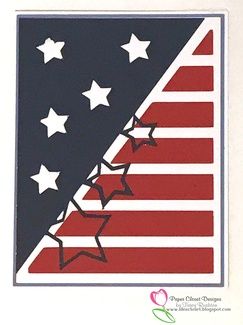 Flag Card: click to enlarge Patriotic Cards, Welcome Home Banners, American Card, Military Cards, Patriotic Projects, Valentine Cards Handmade, Star Cards, For Scrapbook, Foundation Piecing