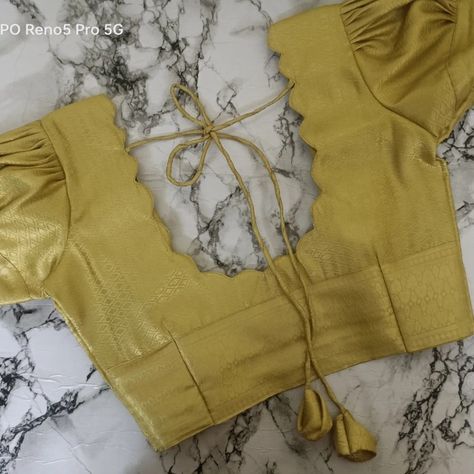 Golden Blouse Designs Pattern Style, Blouse Designs Pattern, Best Fashion Books, Golden Blouse Designs, Golden Blouse, Latest Bridal Blouse Designs, Cutwork Blouse, Cotton Blouse Design, Cutwork Blouse Designs