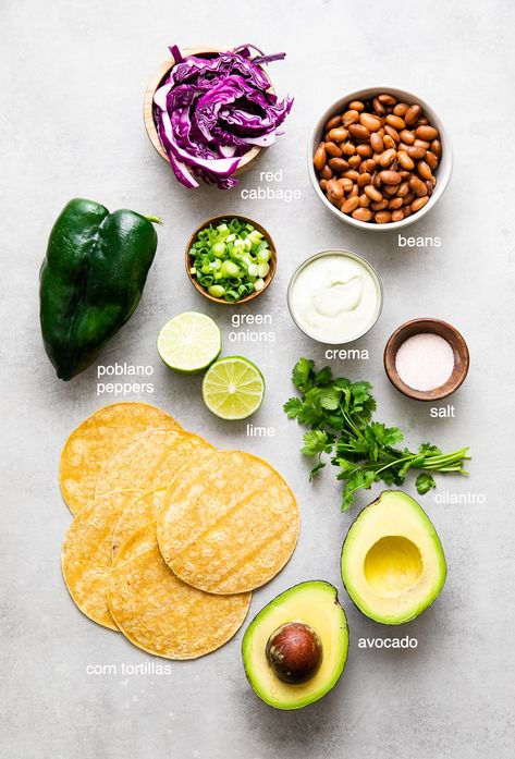 Poblano Tacos, Healthy Easy Recipe, Roasted Poblano, Wfpb Recipes, Healthy Tacos, Vegan Tacos, Health Dinner, Vegan Meal, Vegan Kitchen