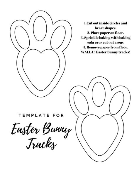 Easter bunny tracks, printable, template Easter Bunny Tracks, Footprint Template, Bunny Footprint, Bunny Tracks, Easter Bunny Images, Easter Bunny Footprints, Bunny Activities, Bunny Paws, Holidays With Toddlers