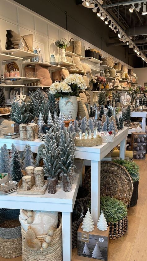 Christmas Boutique Display Ideas, Christmas Decor Store Display, Christmas Boutique Display, Christmas Shop Decorations, Christmas Displays Retail, Retail Christmas Display Ideas, Christmas Boutique Ideas, Store Christmas Display, Holiday Merchandising