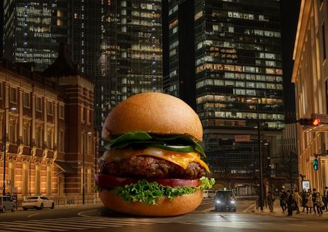 Photo giant burger in city | Premium Photo #Freepik #photo #tasty #delicious #urban #tasty-food Giant Burger, Big Burger, Big Burgers, Tiger Artwork, Giant Food, Tasty Food, Premium Photo, Stock Photos, Quick Saves