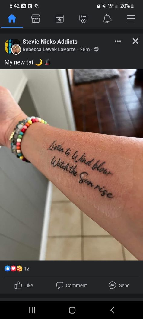 Storms Fleetwood Mac Tattoo, Stevie Nicks Lyrics Tattoo, Landslide Tattoo Fleetwood Mac, Fleetwood Mac Tattoo Lyrics, Teeny Tattoos, Stevie Nicks Tattoo, Fleetwood Mac Tattoo, Stevie Nicks Lyrics, Mac Tattoo