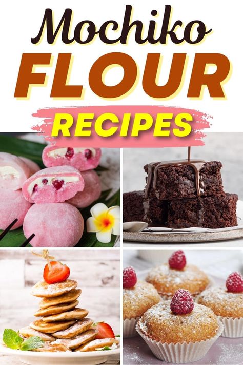 You'll flip for these tasty mochiko flour recipes! From butter mochi to brownies to pancakes, mochiko flour will be your new go-to ingredient. Mochiko Pancakes Recipe, Mochiko Recipes Desserts, Mochi Flour Recipes, Mochiko Flour Recipes, Mochi Muffin Recipe, Mochi Brownie Recipe, Mochi Pancakes, Mochi Recipes, Mochiko Flour