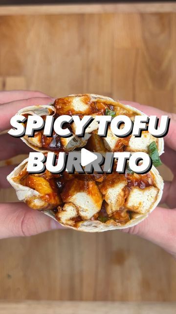 Joris | Vegan Recipes on Instagram: "SPICY TOFU BURRITO
It’s spicy, sweet & packed in a wrap for convenience 🤝🏻 Perfect to mealprep and high in protein! 

TOFU 
- 1 block tofu, pad dry & cubed
- 1 tbsp oil
- 3 tbsp cornstarch

SAUCE
- 2 tbsp gochujang
- 2 tbsp rice vinegar
- 3 tbsp soy sauce
- 1 tbsp sesame oil
- 1 tbsp maple syrup 

METHOD:
1. Combine the tofu with the cornstarch, oil & a pinch of salt. Bake in the airfryer at 200c for 15 minutes.
2. Mix the ingredients for the sauce until smooth. 
3. Heat the sauce up in a pan and add the tofu. Mix to combine.
4. Add to a wrap and top with sesame seeds, spring onions, fried onions & vegan mayo

#vegan #tofu #veganrecipe #wrap #burrito" Tofu Burrito, Vegan Tofu, Vegan Mayo, Savoury Recipes, Spring Onions, Vegetarian Meals, Tofu Recipes, Fried Onions, Spring Onion