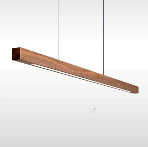 Linear Pendant Suspension Chandelier Wood Light Kitchen - Etsy Lights Above Kitchen Island, Desert Cabin, Chandelier Linear, Dining Table Pendant Light, Chandelier Wood, Linear Pendant Lighting, Modern Scandinavian Interior, Wood Ash, Linear Pendant Light