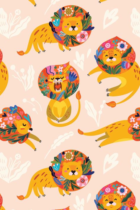 A heartwarming story of a lion cub who learns to live in the wild during the Ryo Takemasa, Safari Art, Lion Illustration, Animals Illustration, Wired Magazine, Animal Patterns, Kids Pattern, Cute Clipart, Cartoon Clip Art