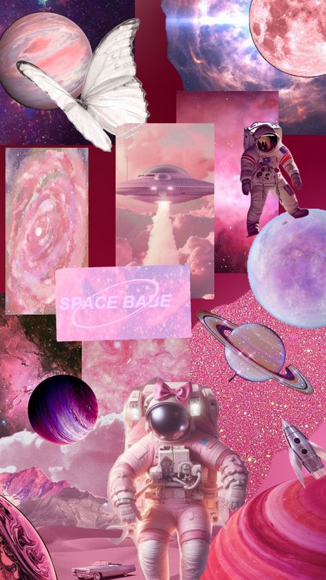 #surrealism #pinkspace #pink #space #pinkgalaxy Planet Wallpaper, Space Channel, Pink Planet, Pink Space, Boho Space, Pink Galaxy, Planets Wallpaper, Ipad Background, Space Girl